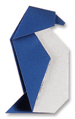 Origami zw. 8/03/2011 10:50 Page 37 Pingwiniàtko* Baza: latawiec Papier: dwubarwny papier do origami w kolorze czarnym/bia ym Sposób przyci cia: 1.