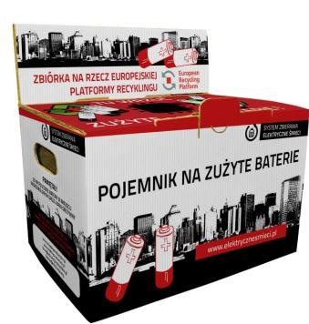 POJEMNIK NA ZUŻYTE BATERIE Baterie i akumulatory nie lubią: aby się nimi bawić; wysokich i niskich