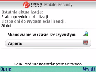 Podręcznik użytkownika programu Trend Micro Mobile Security for Microsoft Windows Mobile, Symbian Edition 3 Trend Micro Mobile Security wprowadzenie Opis interfejsu aplikacji Mobile Security