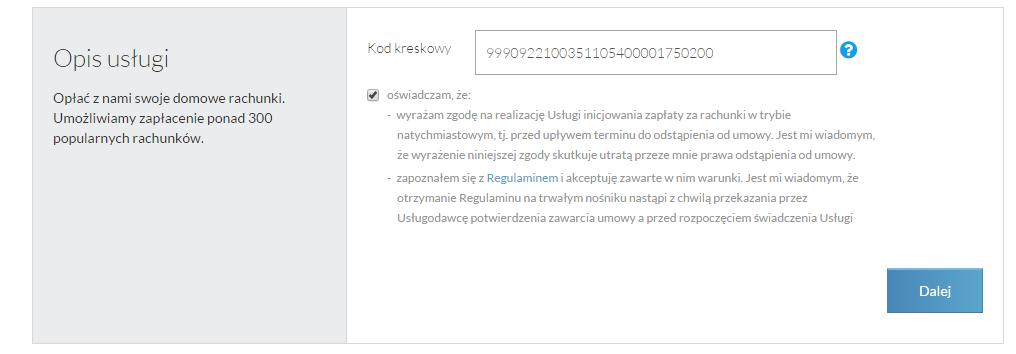 Weź telefon, zaloguj się do aplikacji mobilnej. Wybierz funkcję Skanowanie i zeskanuj kod kreskowy rachunku.