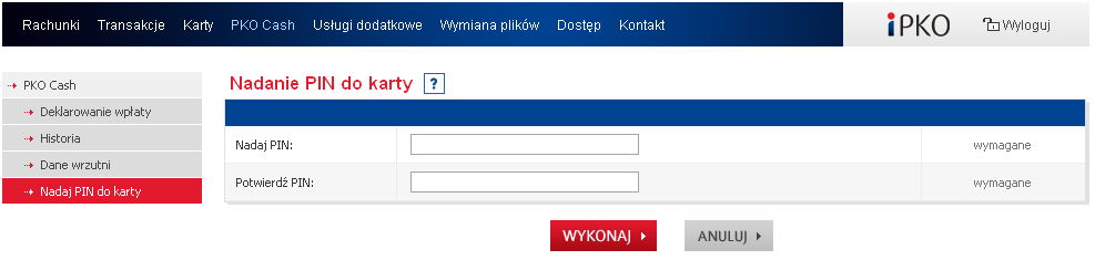 7.3. DANE WRZUTNI ipko biznes Przewodnik Użytkownika (wersja 6/2014) Strona pozwala na wyszukanie wrzutni według następujących kryteriów: nazwa lokalizacji, województwo, miasto.