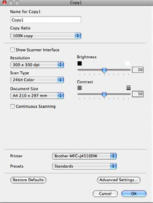 ControlCenter2 KOPIOWANIE / PC-FAX (PC-FAX dla modeli MFC) (Mac OS X v10.5.8, 10.6.x) KOPIOWANIE Umożliwia używanie komputera oraz dowolnego sterownika drukarki do rozszerzonych operacji kopiowania.