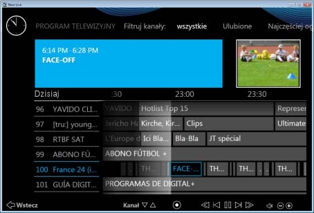 Ekran Program 4 Ekran Program Wraz z sygnałem telewizji cyfrowej użytkownik automatycznie otrzymuje informację o elektronicznym programie telewizyjnym.