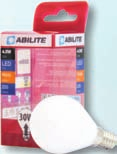 oświetlenie led 18,42 22,66 10,33 12,71 LED E14 230V 4,5W biała ciepła abilite 43661 G45 335lm 250st.