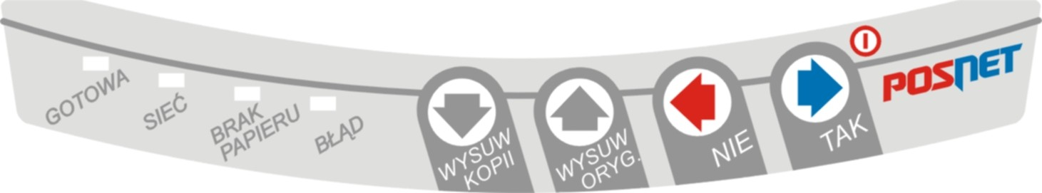 Panel Operatora Drukarka Posnet Thermal FV jest wyposażona w panel operatora, umożliwiający wykonanie podstawowych operacji, takich jak konfiguracja urządzenia, raporty i testy.