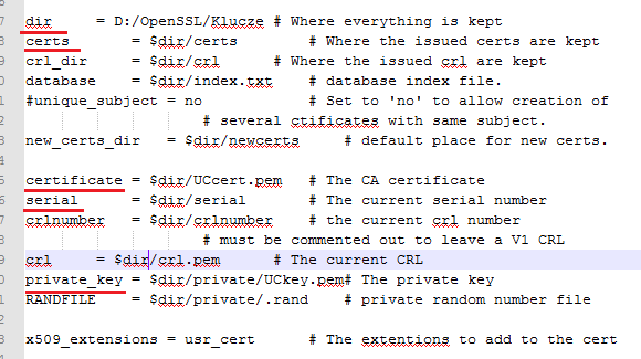 Przechodzimy do wiersza poleceń, ustawiając się w folderze D:/OpenSSL/Klucze. Otwieramy cmd.exe, a następnie komendami cd dochodzimy do interesującej nas lokalizacji.