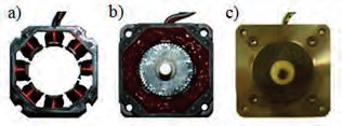 Do budowy dżojstika użyto hamulec MR (rys. 6). Po wypełnieniu przestrzeni między cewkami (rys. 6a) masą uszczelniającą wirnik umieszczono w stojanie (rys.