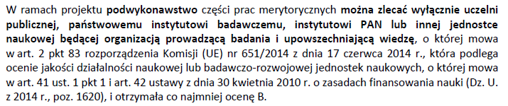 Przykładowe koszty kwalifikowane dla projektu badawczo - rozwojowego Źródło: