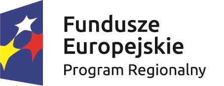 Znak Funduszy Europejskich (FE) złożony z symbolu graficznego, nazwy Fundusze Europejskie oraz odwołania do Programu Regionalnego.