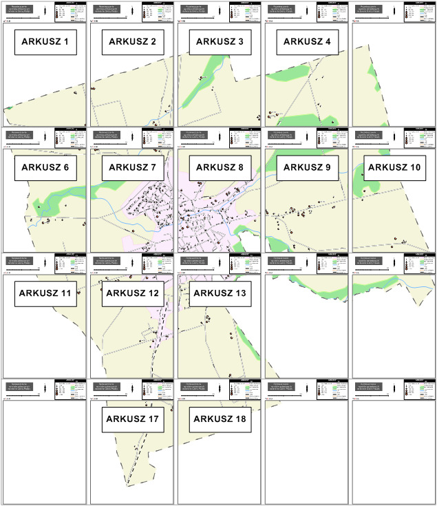 Mapa nr 1 Szczegółowa mapa rozmieszczenia wyrobów