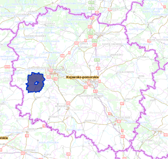 II. CHARAKTERYSTYKA GMINY 2.1. POŁOŻENIE Gmina Szubin położona jest w zachodniej części województwa kujawskopomorskiego, w powiecie nakielskim i jest jedną z 5 gmin powiatu.
