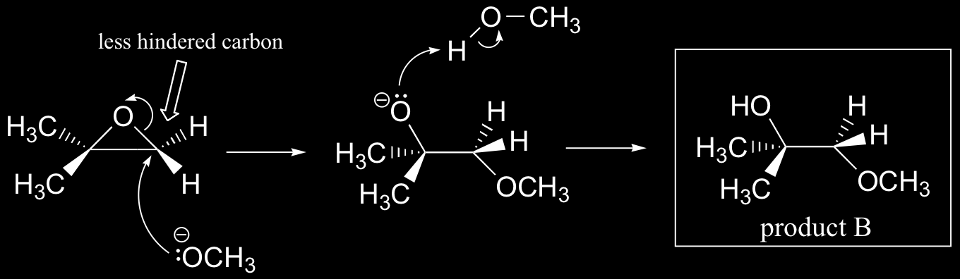 3. Jeżeli epoksyd jest asymetryczny, struktura produktu zależy od tego który z mechanizmów dominuje. 4. W środowisku zasadowym bardziej prawdopodobny jest mechanizm SN 2 3.