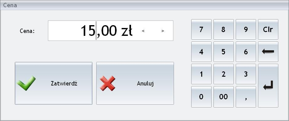 Wszystkie sekcje okna paragonu (Paragon, Podsumowanie Paragonu, Wyszukiwanie, Lista towarów, Przyciski funkcyjne/ towarów, Klawiatura) są pomocne przy wystawianiu Paragonów.