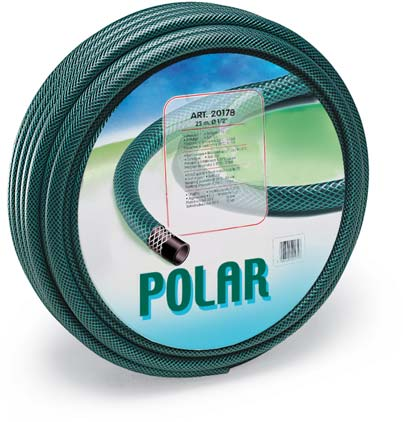WĘŻE POLAR Czarno-zielony wąż z oplotem poliestrowym. Zewnętrzna warstwa z PVC odpornego na promienie UV.