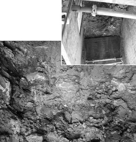 74 Rys. 3. Utwory pstrego piaskowca w wykopie fundamentowym w Chorzowie Starym Fig. 3. Sediments of Bundsandstain from the foundation excavation in Old Chorzów Rys.