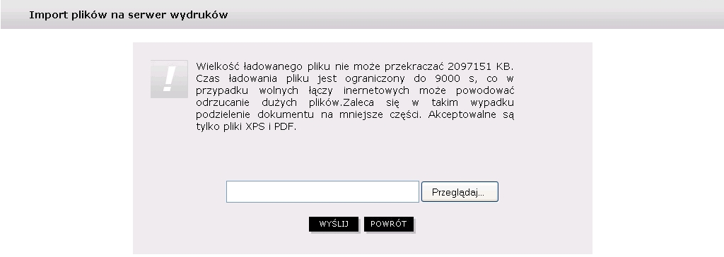 IV. Import zadań do wydruku System BCW pozwala drukowad własne dokumenty.