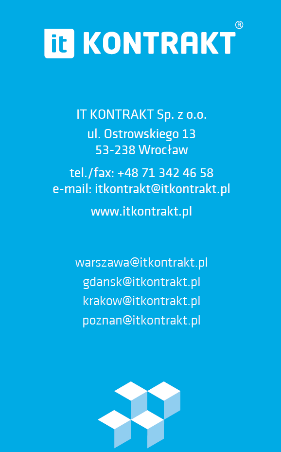 DZIĘKUJĘ ZA UWAGĘ Natalia Bednarska Key Account Manager n.bednarska@itkontrakt.pl tel.