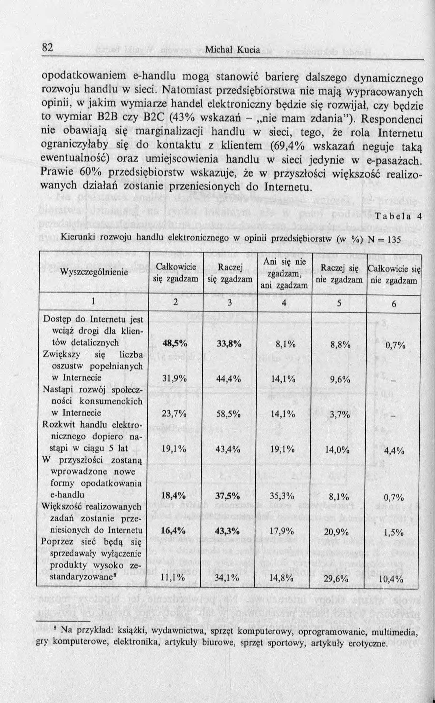 opodatkow aniem e-handlu m ogą stanowić barierę dalszego dynam icznego rozwoju handlu w sieci.