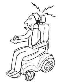 ! Środki ostrożności Nie! Nie przewoź żadnych pasażerów. Nie! Nie poruszaj się wózkiem prostopadle do nachylenia terenu. Środki ostrożności Nie! Nie poruszaj się wózkiem elektrycznym pod wpływem alkoholu.