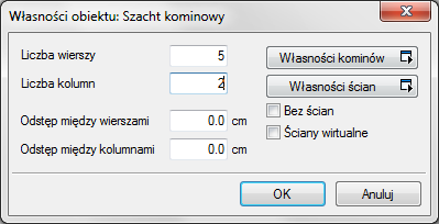 Kominy i szachty kominowe SZACHTY KOMINOWE Wprowadzanie szachtów kominowych Na rzut kondygnacji można wprowadzić szacht kominowy.