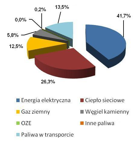 Zużyciu energii przez odbiorców na terenie miasta Sanoka w roku bazowym 2013 na poziomie 603 GWh, towarzyszyła emisja CO2 do atmosfery około 245 tys. Mg wg wielkości i układu, jak w poniższej tabeli.