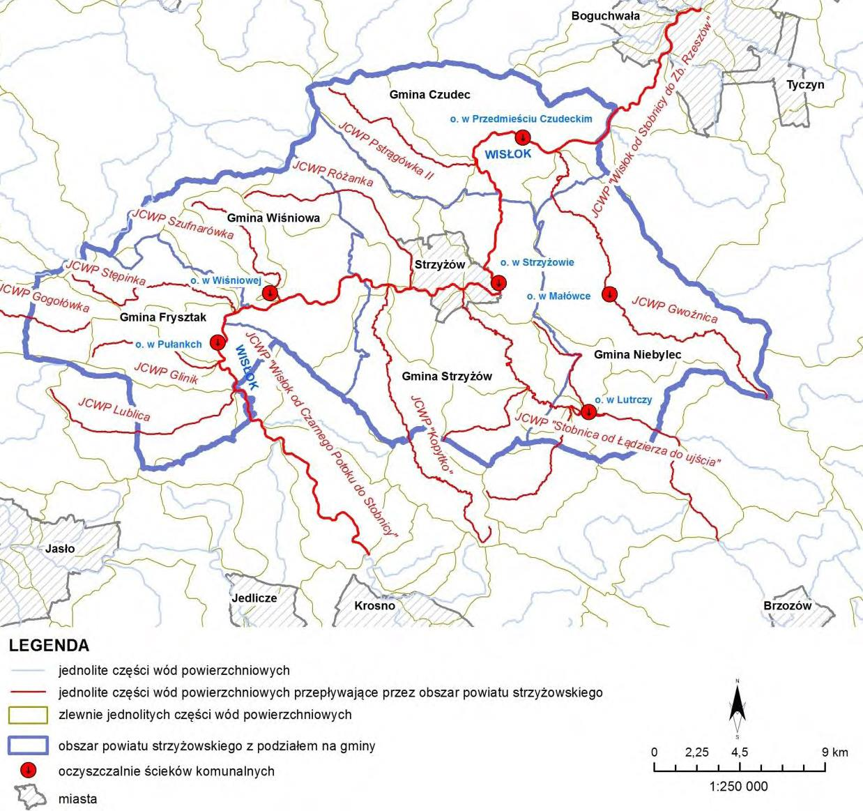 JCWP Glinik (RW200012226352) Jest to jednolita część wód powierzchniowych niemonitorowana. Status wstępny naturalny, potencjał wykazany jako niezagrożony.