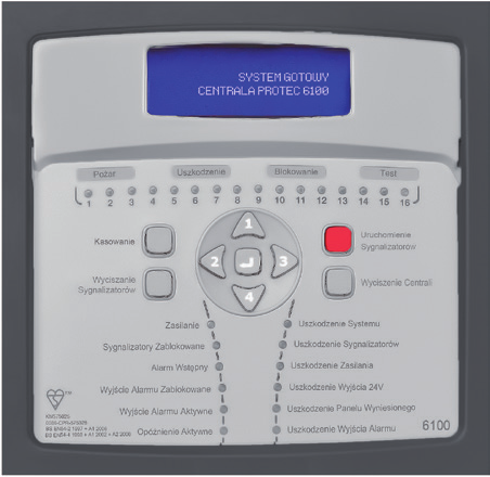 Centrala Protec 6100 Centrale sygnalizacji pożarowej Interaktywne algorytmy decyzyjne standardowe zastosowania Tryb biurowy Tryb czysty (podwyższona czułość) Protec 6100 Ekonomiczna centrala