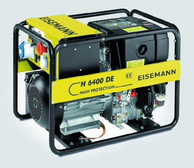 EISEMANN H6400D / H6400DE HIGH PROTECTION Elektryczna moc 3~ (cos 0,8) VA 5900 Elektryczna moc 1~ (cos 1,0) VA 5300 Elektryczna moc 3~ kw 4,7 Elektryczna moc 1~ kw 5,3 Pr d 3~ A 8,5 Maksymalny pr d