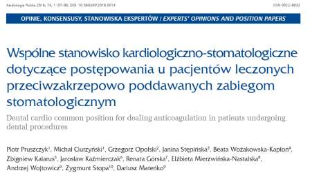 1. U pacjentów leczonych przeciwzakrzepowo przed procedurą należy ocenić ryzyko zakrzepowo-zatorowe oraz ryzyko powikłań krwotocznych 2.