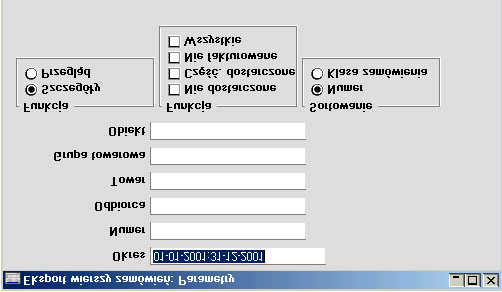 Wiersze zamówień Funkcja eksportu Wiersze Zamówień pozwala uzyskać plik tekstowy ze wszystkimi wierszami zamówień z podanego zakresu.