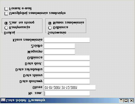 Nr zam. Zakres Numeryczny Raport może zostać zawężony do jednego zamówienia lub ich zakresu poprzez podanie w tym polu odpowiedniego numeru lub zakresu numerów.