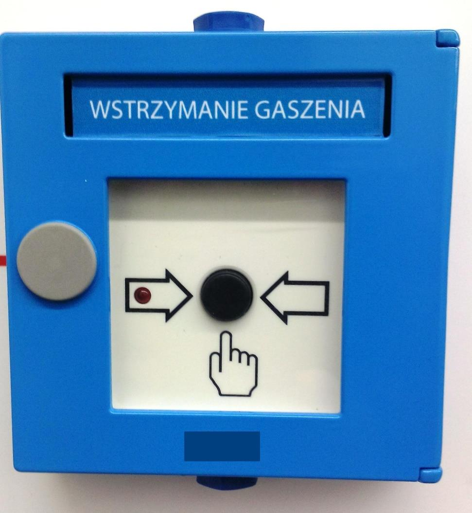 WSTRZYMANIE GASZENIA Możliwość zablokowania procedury gaszenia rozpoczętej automatycznie w wyniku zadziałania czujek pożarowych, poprzez uruchomienie przycisku STOP.