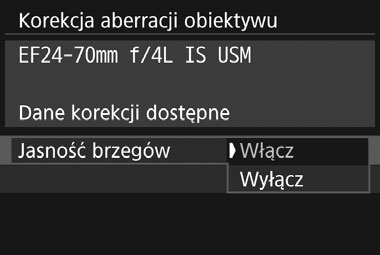 3 Korekcja aberracji i jasności brzegów obiektywu Winietowanie to zjawisko polegające na przyciemnieniu rogów obrazu z powodu charakterystyki obiektywu.