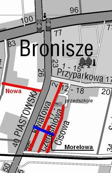 2.2 Bronisze ul. Kwiatowa, ul. Cisowa, ul.