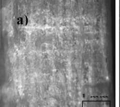 is^raspw^^ Rys.7. Zdjęcia struktury laminatu niezszywanego ( i zszywanego (b, c, d) z widocznymi odchyleniami pasm włókien zbrojących oraz schemat przedstawiający obszary ilustrowane przez zdjęcia.