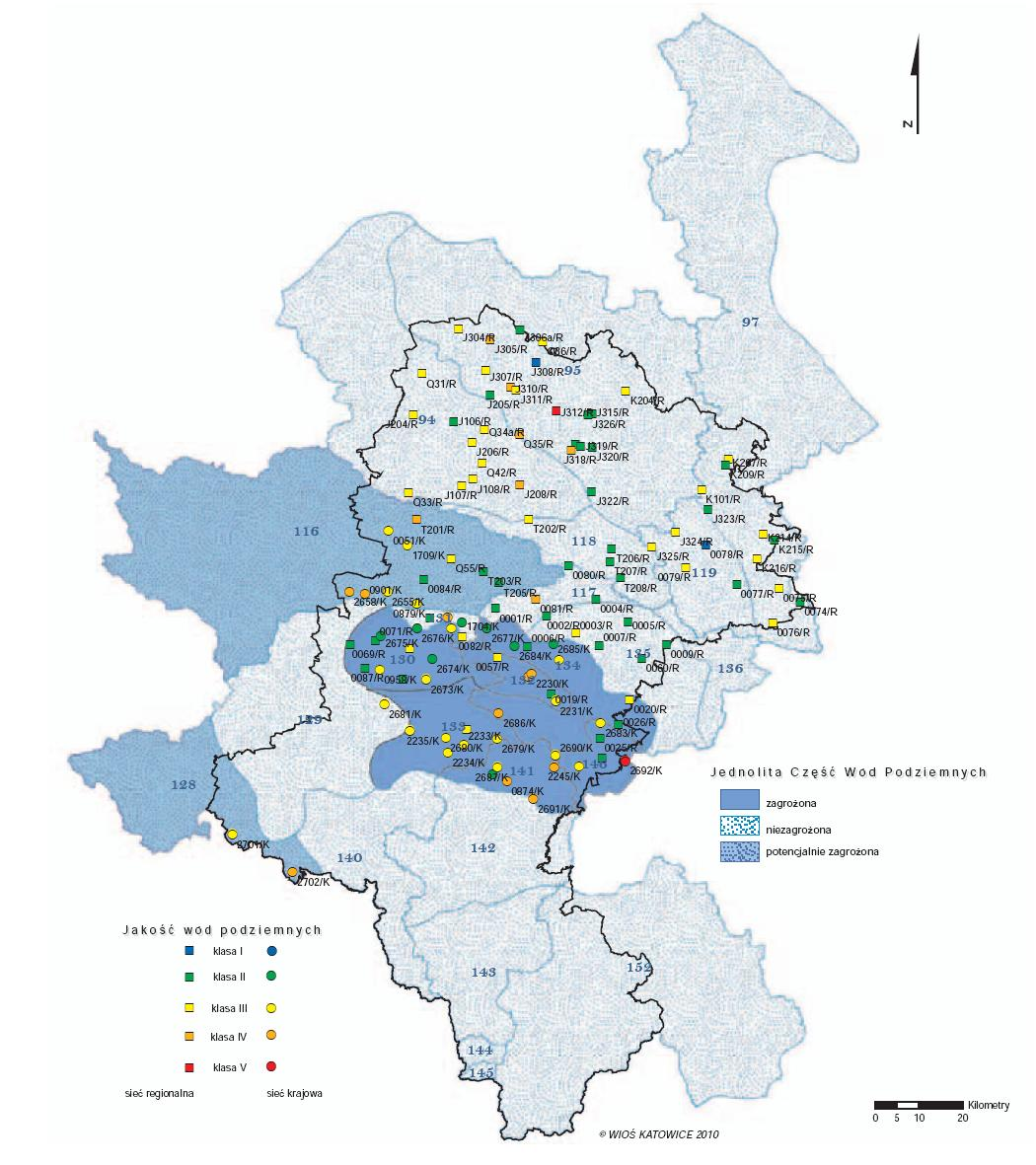 Rysunek 6. Jakość wód podziemnych badanych w 20