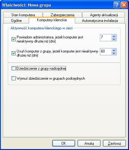 W przypadku grup administracyjnych o strukturze podobnej do struktury domen i grup roboczych istniejących w sieci Windows możliwe jest użycie Kreatora automatycznej konfiguracji (patrz sekcja