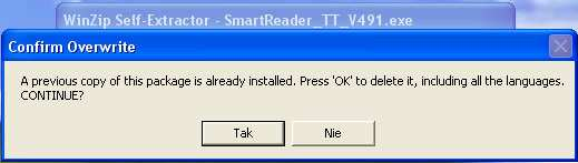 Instalacja oprogramowania Smart Reader: Uruchomić program SmartReader_Bear_OTC_Europe_V491.exe (oznaczenie wersji 4.91 i logo OTC) w odpowiedniej wersji.