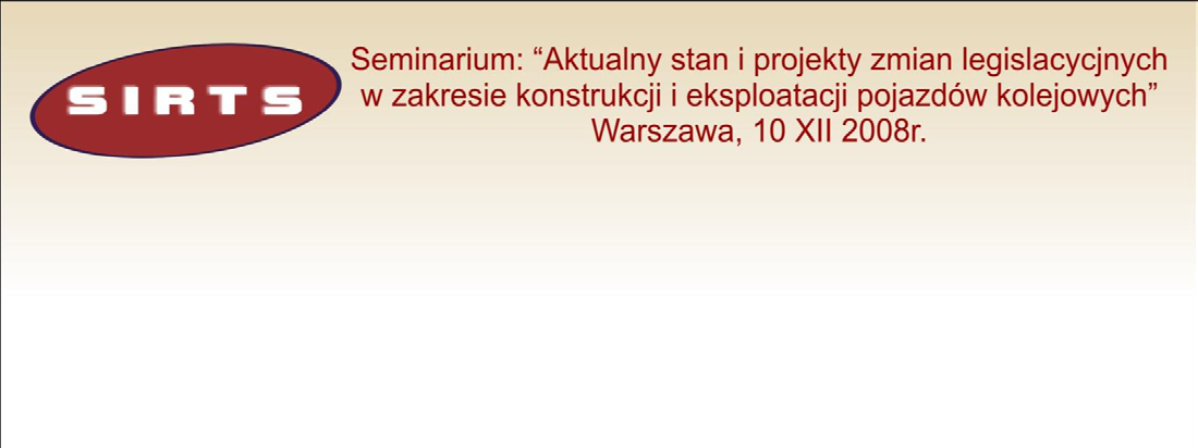 Specyfikacja TSI Pojazdy trakcyjne i wagony pasażerskie.