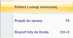 natomiast nie zostały zaimportowane do poszczególnych spraw w Kancelarii Komornika - VAT, aplikacja stwarza możliwość ponownego pobrania ich z