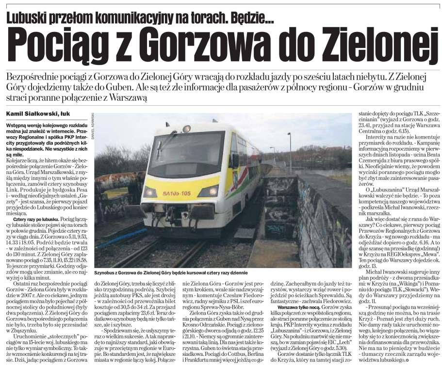 GAZETA WYBORCZA - ZIELONA GÓRA