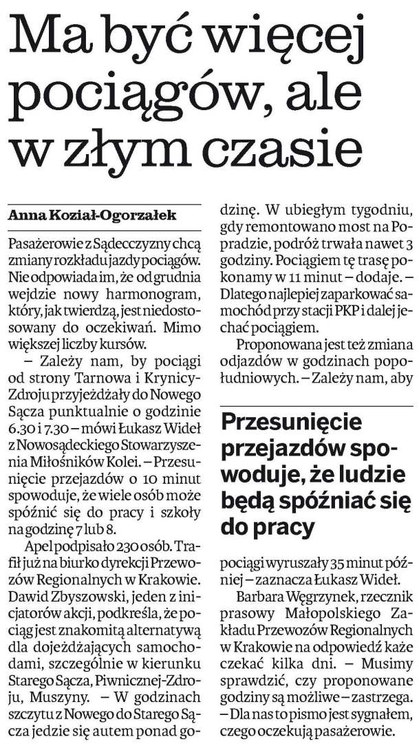 GAZETA KRAKOWSKA NOWOSĄDECKA