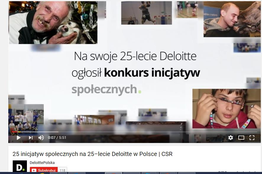 Wolontariat pracowniczy w Deloitte 25 inicjatyw społecznych na 25-lecie