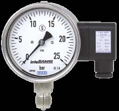 5 Stopień ochrony: IP 65, opcjonalnie IP 67 Karta katalogowa: PV 11.03 Rozmiar nominalny: 100, 160 mm Zakres skali: 0 0.6 do 0 1600 bar Klasa dokładności: 1.