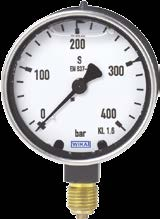 08 Rozmiar nominalny: 100, 160 mm Zakres skali: 0 0.6 do 0 600 bar Klasa dokładności: 1.0 Karta katalogowa: PM 02.