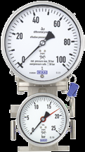 15 Cryo gauge, stop miedzi Rozmiar nominalny: 100, 160 mm Zakres skali: 0 40 do 0 4000 mbar