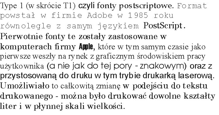 Praktyczne uwagi na temat doboru krojów pisma W przypadku typowego składu nie należy wykorzystywać zbyt dużej liczby