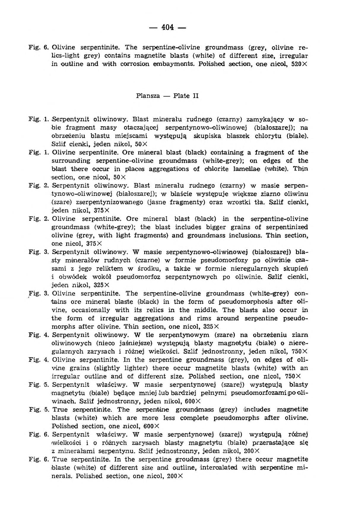 404 Fig. 6. Olivine serpentinite.