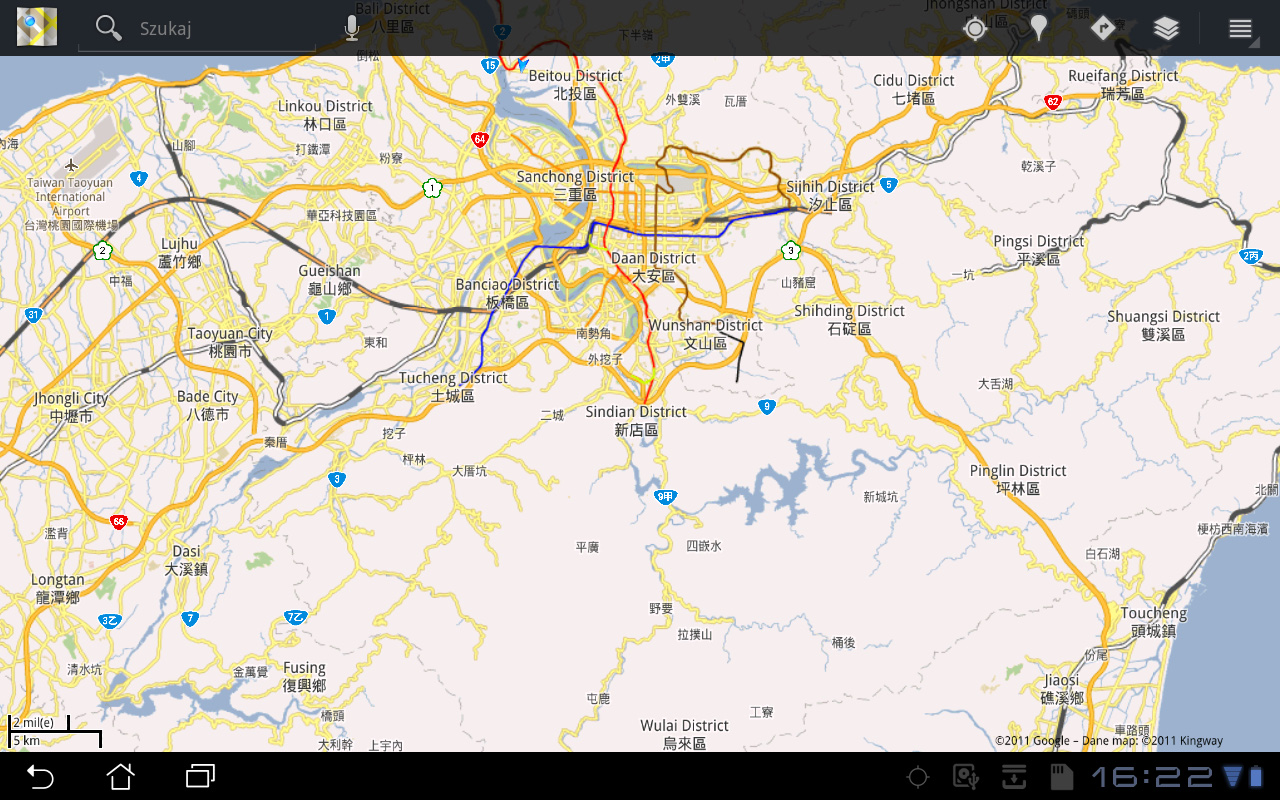 Google Maps (Mapy Google) Maps (Mapy) ułatwia zlokalizowanie miejsca, gdzie w danym momencie przebywa użytkownik.