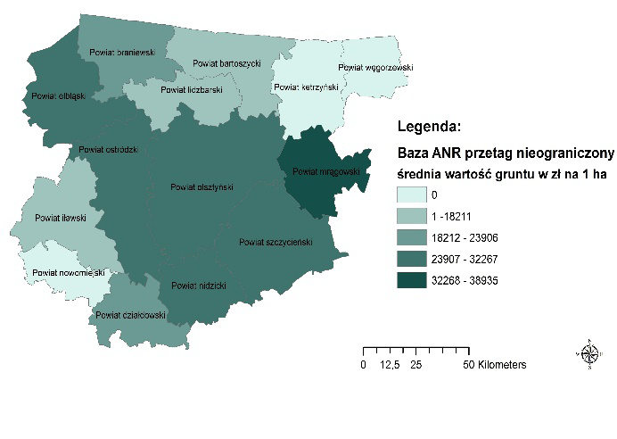 362 Metody ilościowe w ekonomii niej ceny transakcyjnej występują ogniska sprzedaży średniej zlokalizowane przy dużych ośrodkach miejskich.